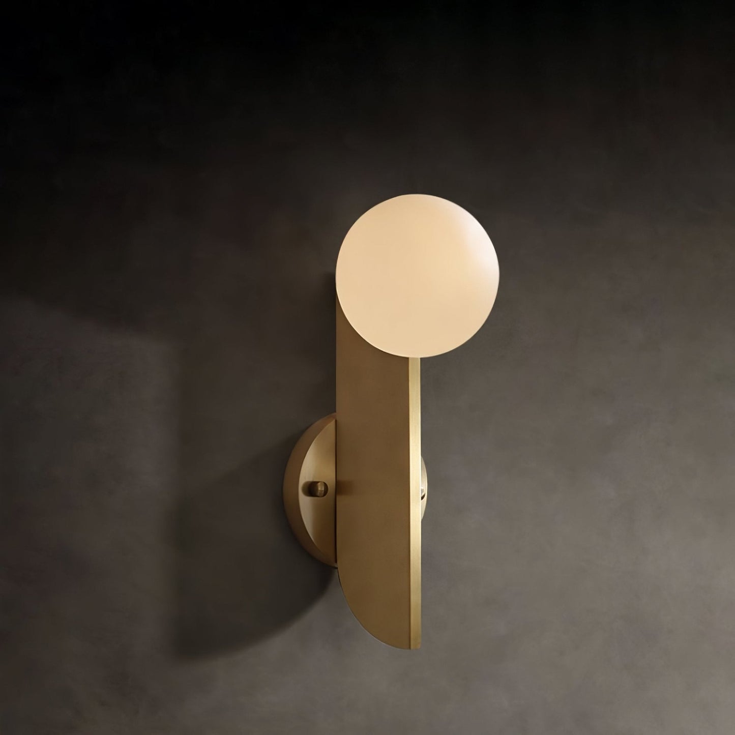 Bower Sconce | Brass and Glass | White