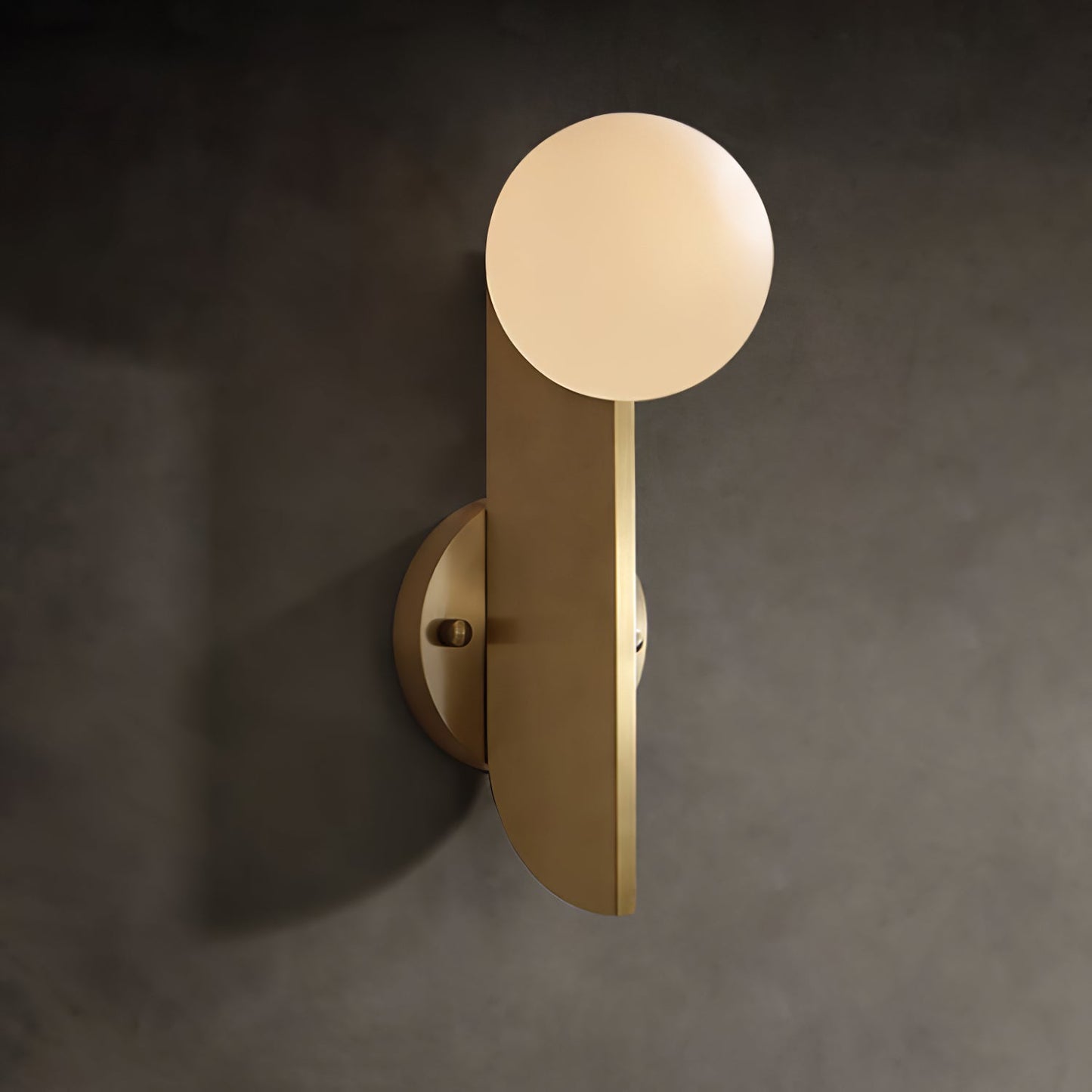 Bower Sconce | Brass and Glass | White