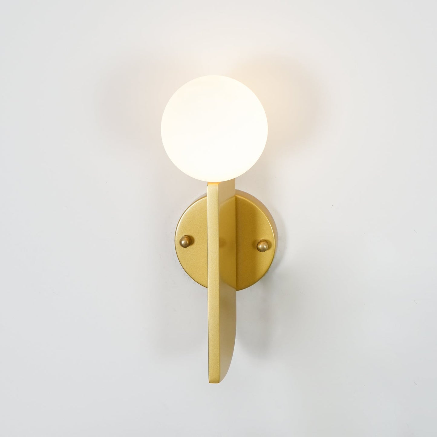Bower Sconce | Brass and Glass | White