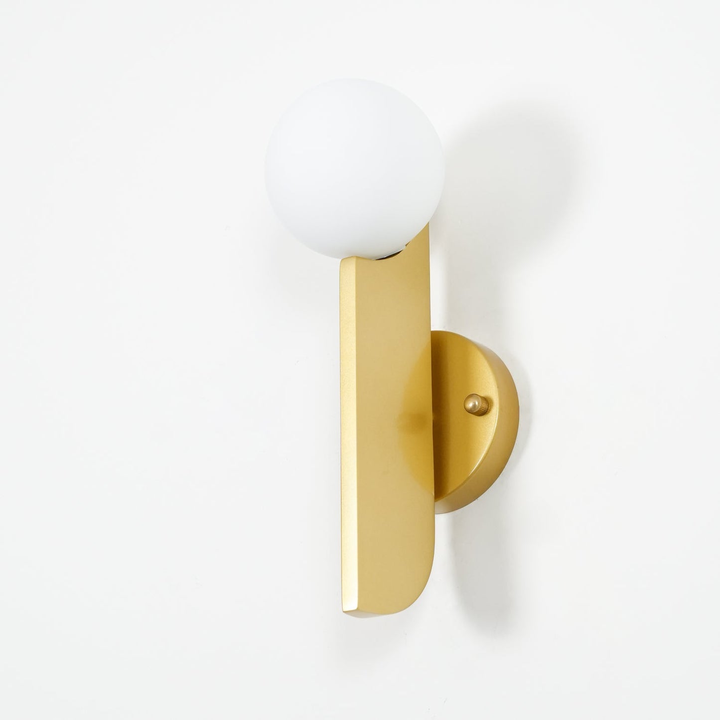 Bower Sconce | Brass and Glass | White