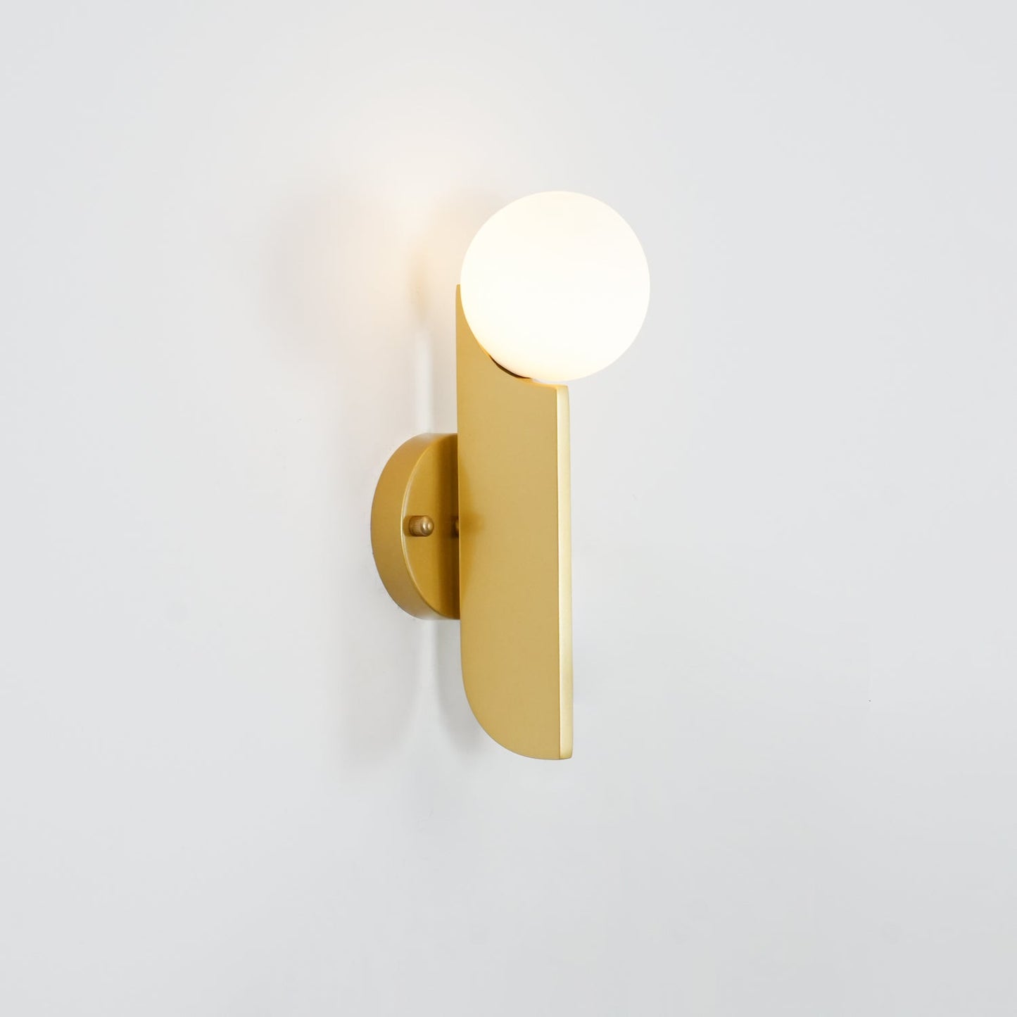 Bower Sconce | Brass and Glass | White