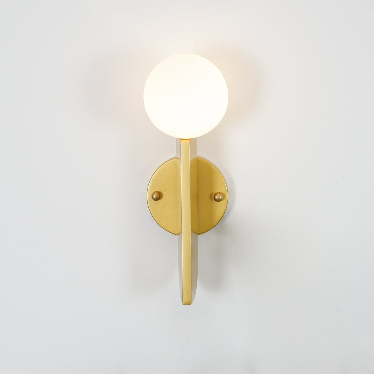 Bower Sconce | Brass and Glass | White