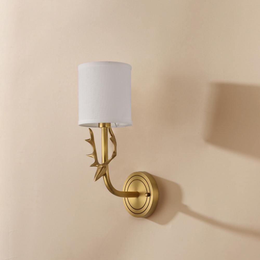 Deer Head Wall Light | Brass | Indoor Use