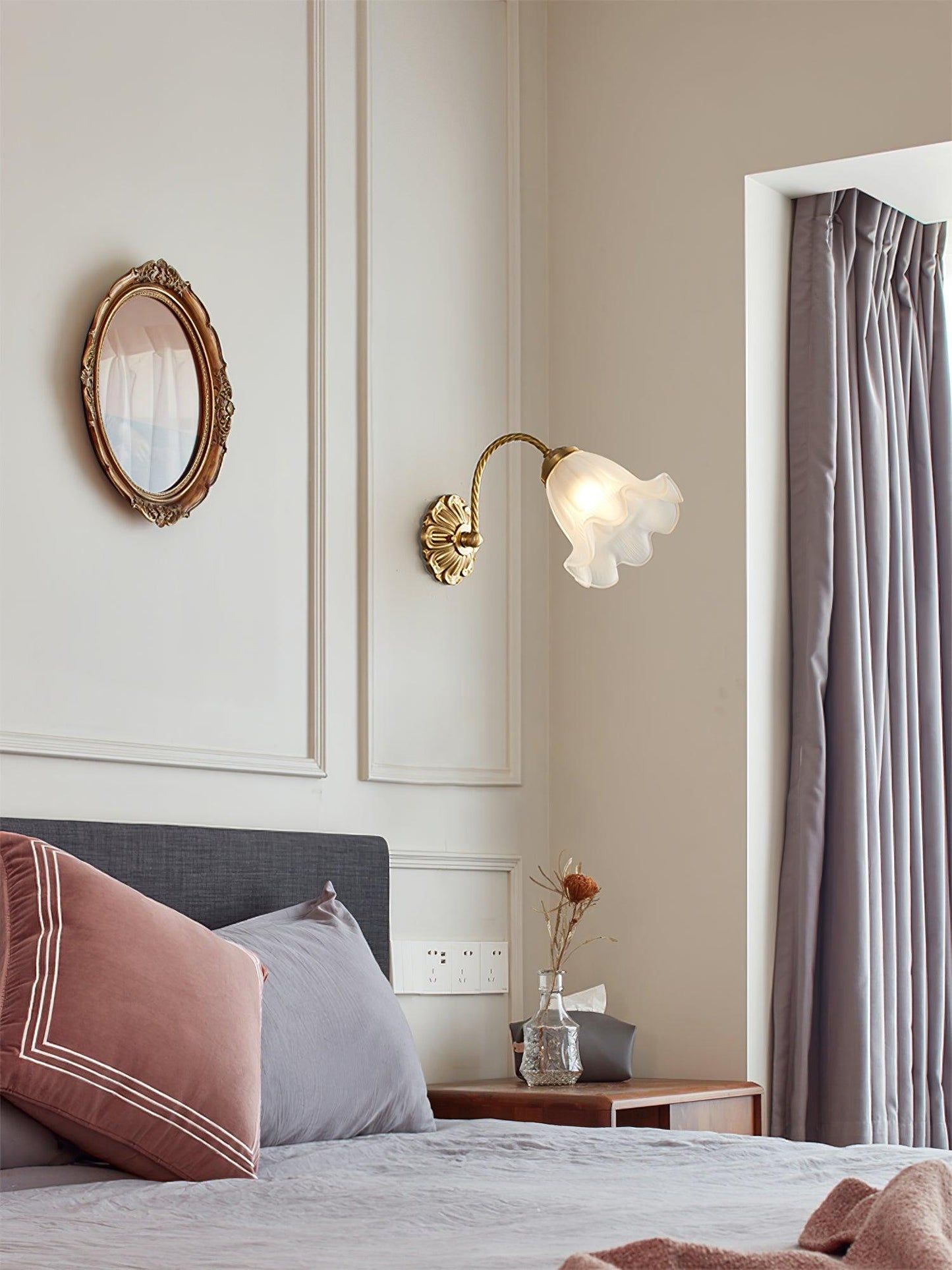 Brass Sconce | Floral Design | Set of 2