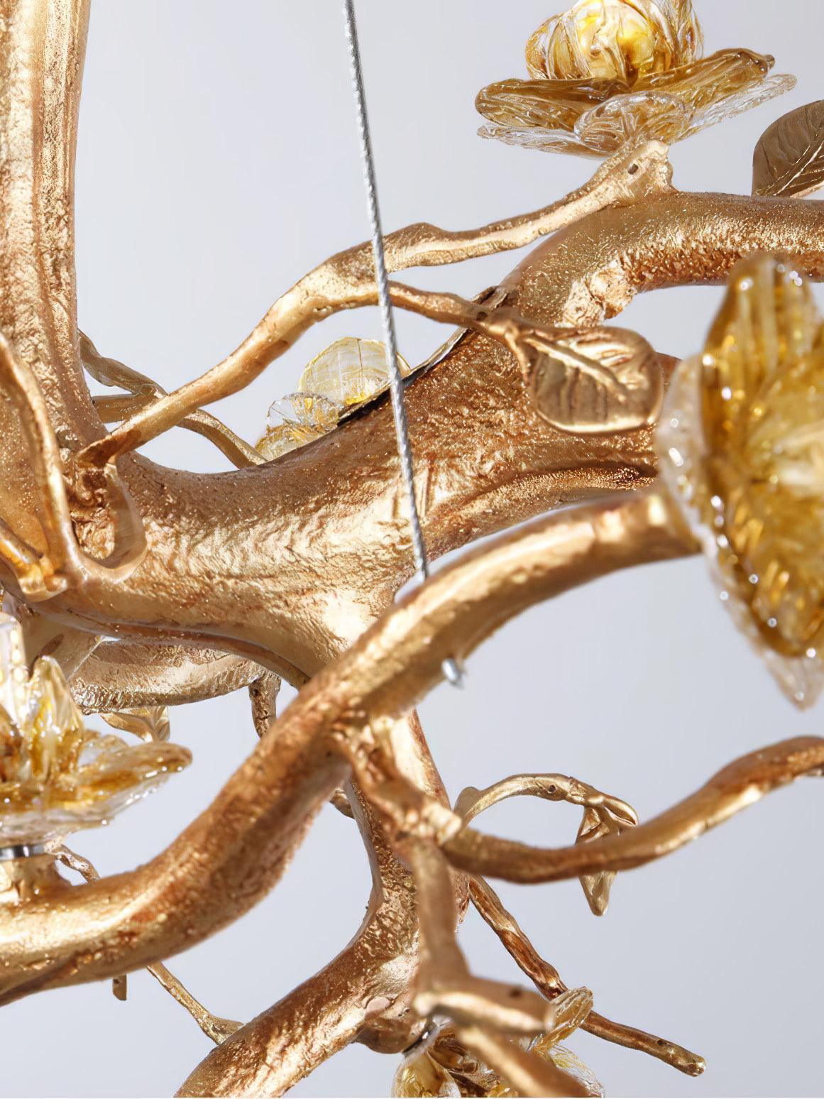 Tree Branches Ceiling Lamp | Pure Copper & Ceramic | 120cm Diameter