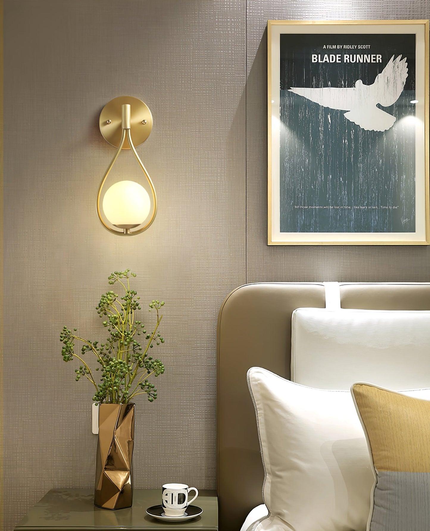 Brass Wall Lamp Set | Vintage Industrial Design | Set of 2