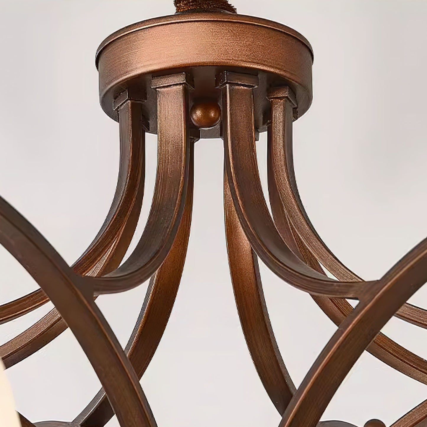 Bellrose Chandelier | Metal & Frosted Glass | Reddish Brown, 3-10 Lights