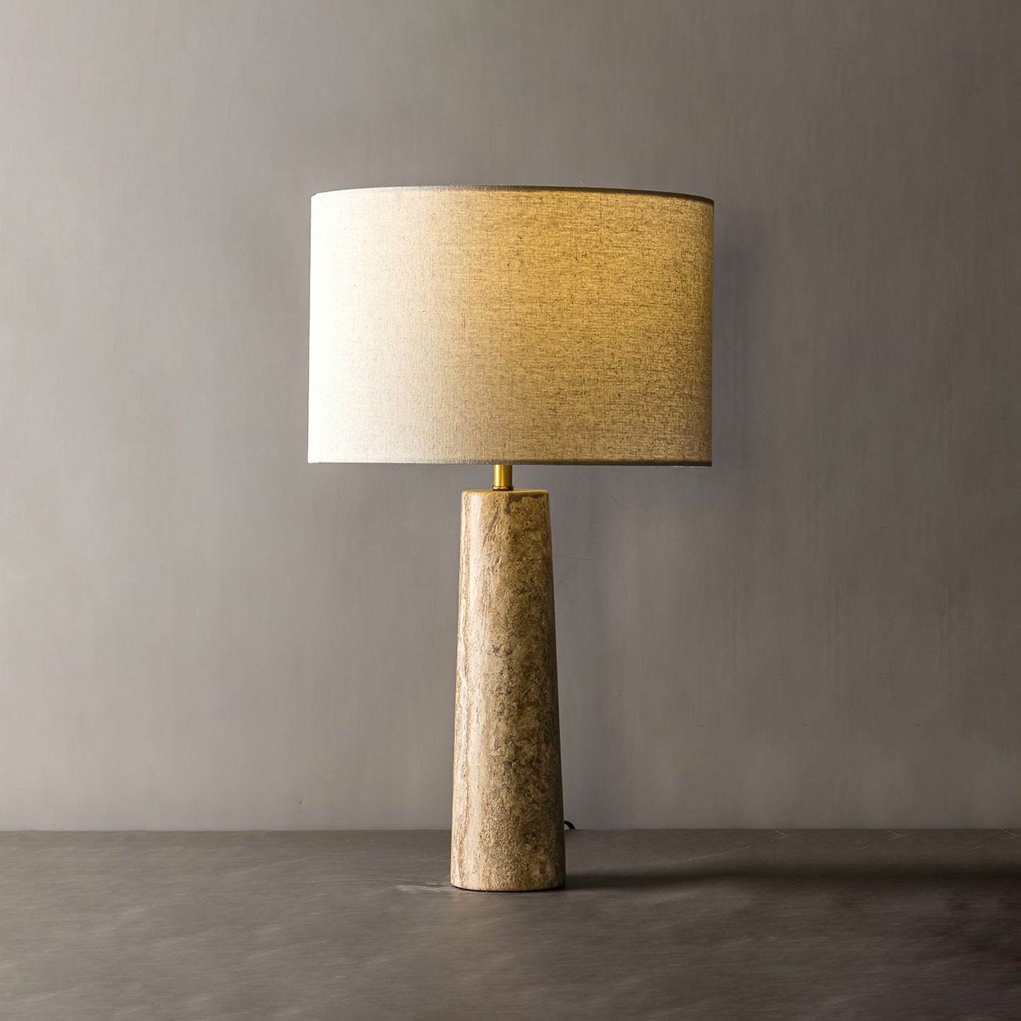 Brixton Table Lamp | Natural Wood & Linen | Beige
