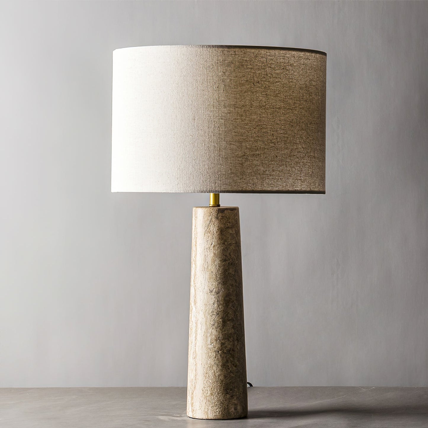 Brixton Table Lamp | Natural Wood & Linen | Beige