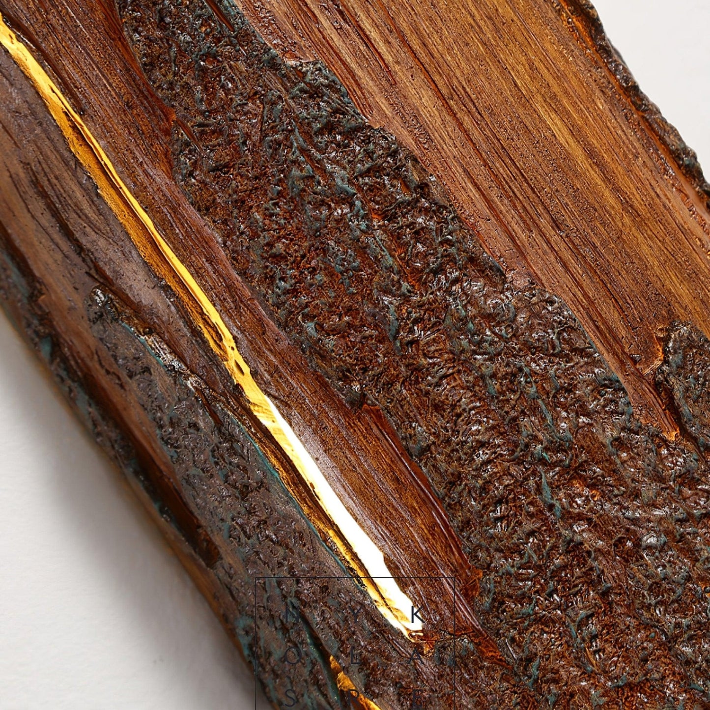 Broken Bark Wall Light | Iron, Metal, Resin | White, Bark color