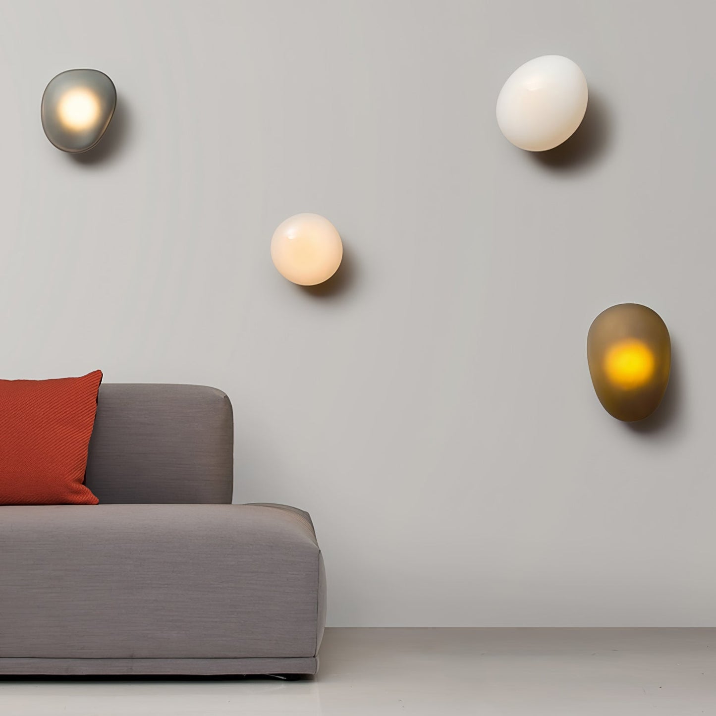 Bubble Glass Wall Lamp | Metal & Glass | Dimmable, Multi-Color Options