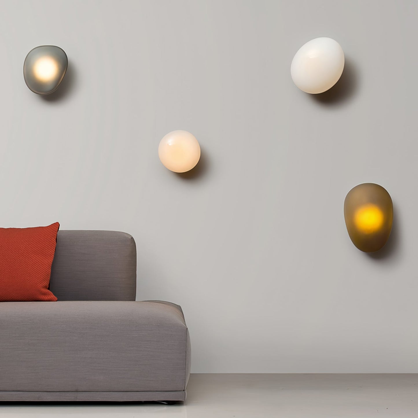 Bubble Glass Wall Lamp | Metal & Glass | Dimmable, Multi-Color Options