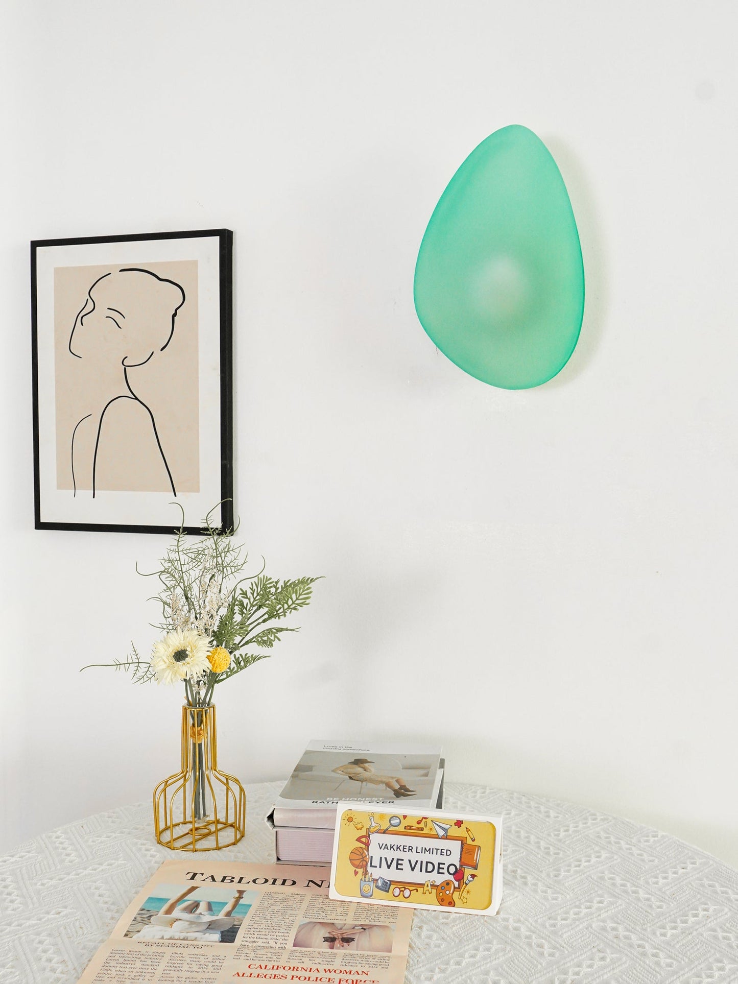 Bubble Glass Wall Lamp | Metal & Glass | Dimmable, Multi-Color Options