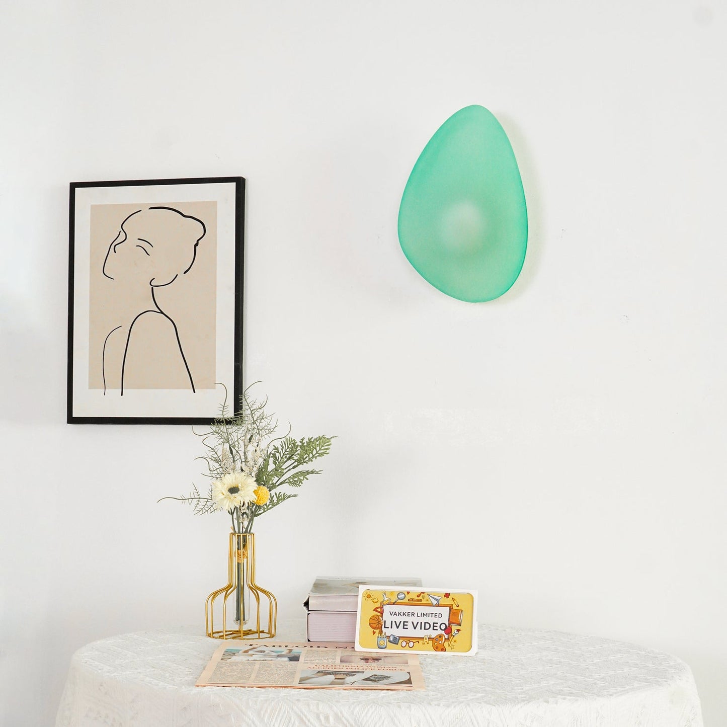Bubble Glass Wall Lamp | Metal & Glass | Dimmable, Multi-Color Options