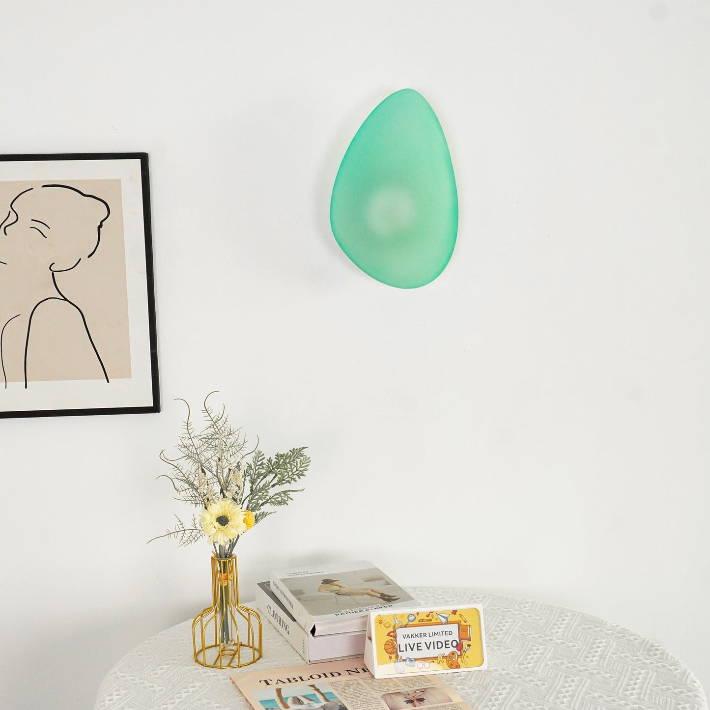 Bubble Glass Wall Lamp | Metal & Glass | Dimmable, Multi-Color Options