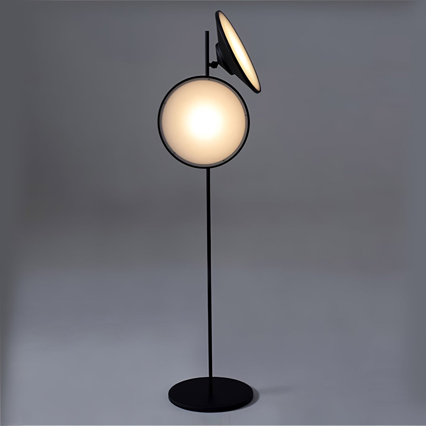 Bulat Floor Lamp | Antique Black Metal & Frosted Glass | 152cm Height