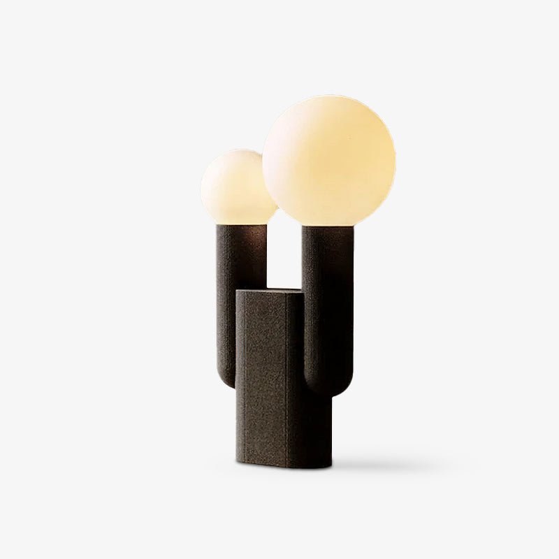 Cactus Table Lamp | Resin & Glass | Black