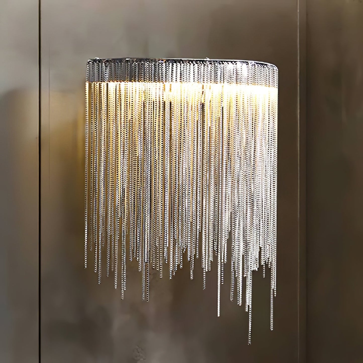 Cadena Tassel Wall Lamp | Metal & Stainless Steel | Gold or Chrome
