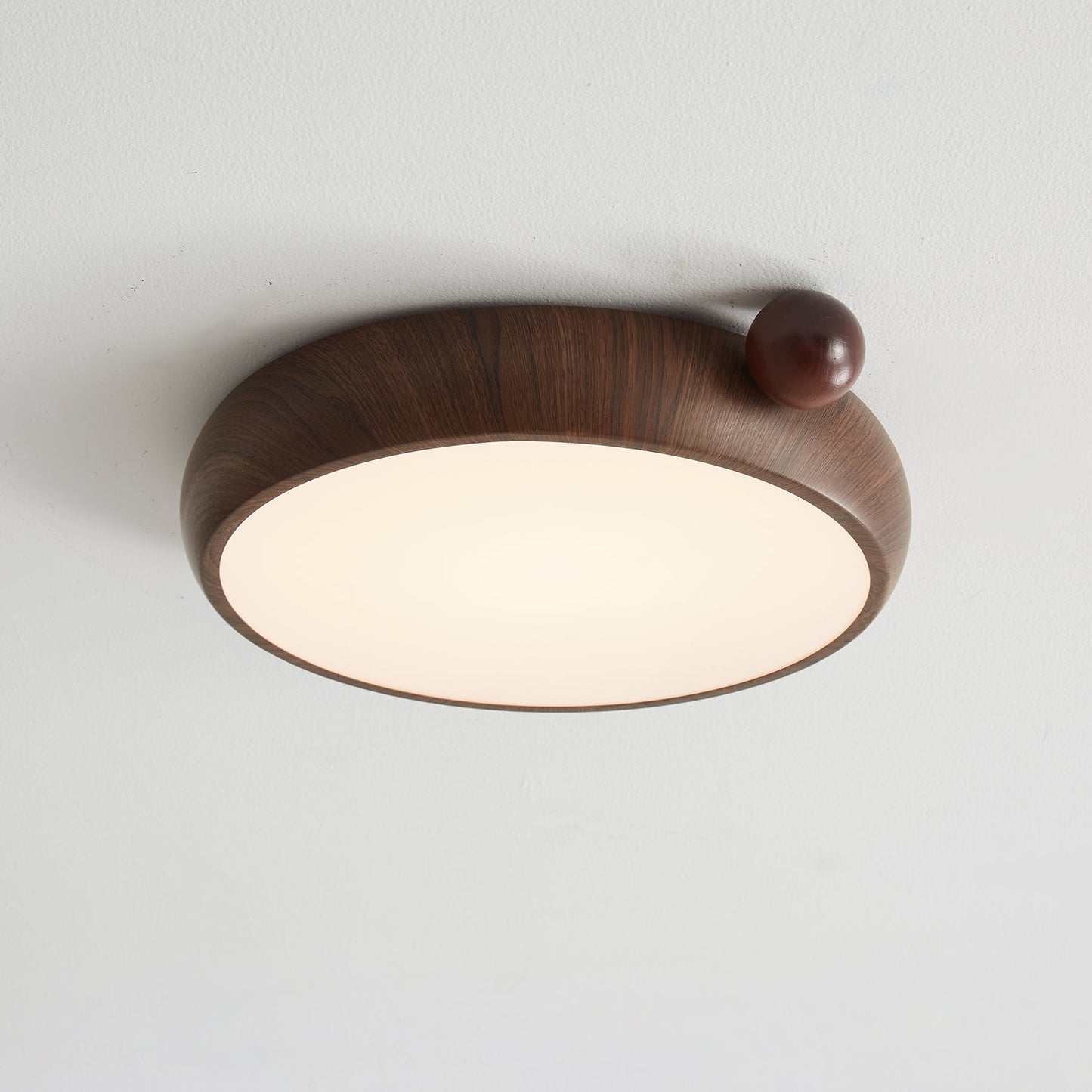 Calindra Ceiling Light | Walnut Wood Grain | 35cm/45cm