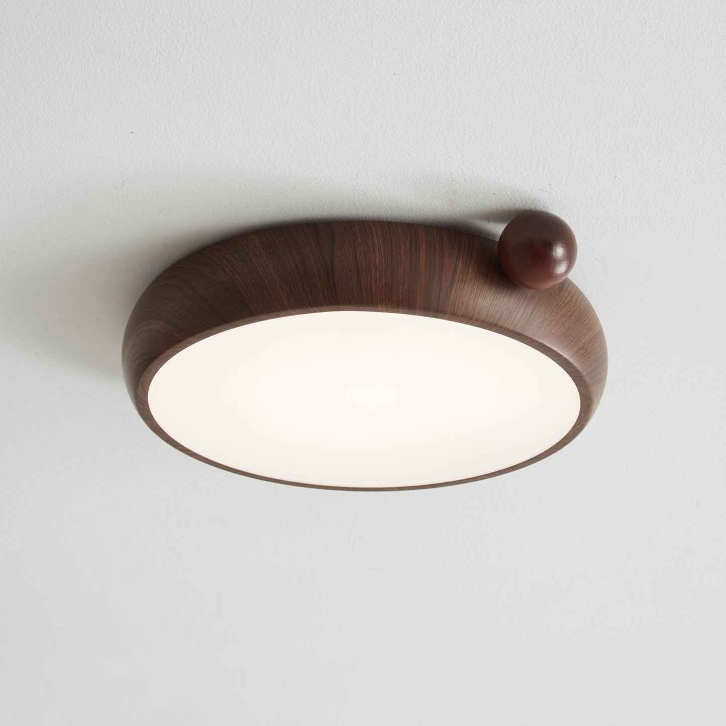 Calindra Ceiling Light | Walnut Wood Grain | 35cm/45cm