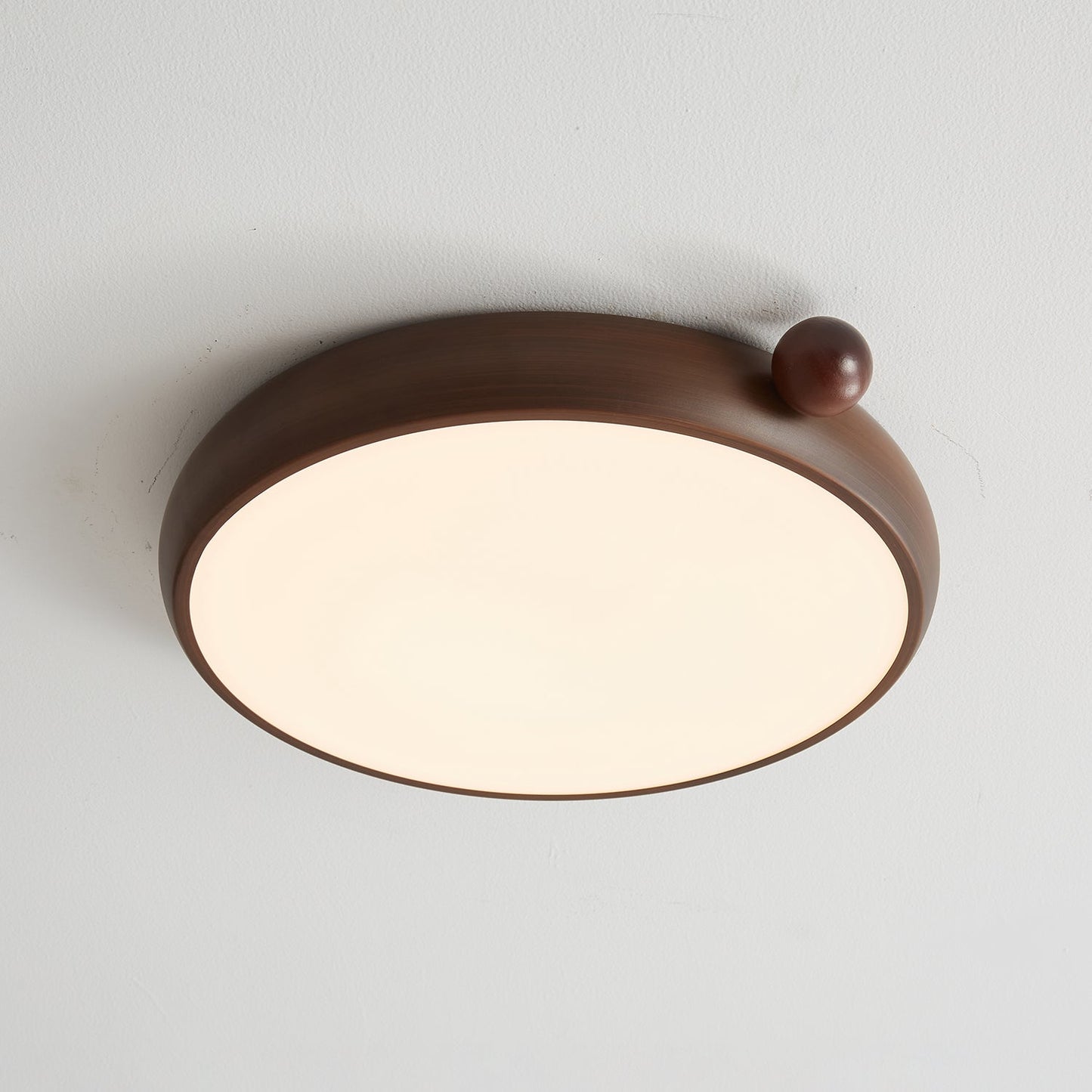 Calindra Ceiling Light | Walnut Wood Grain | 35cm/45cm