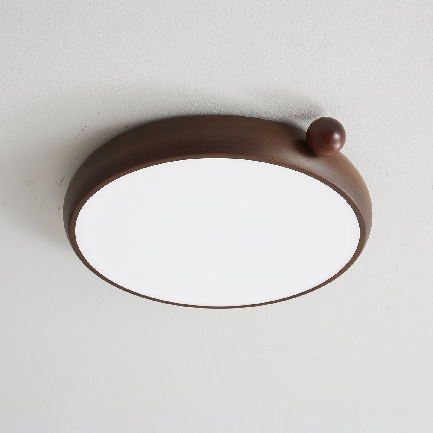 Calindra Ceiling Light | Walnut Wood Grain | 35cm/45cm
