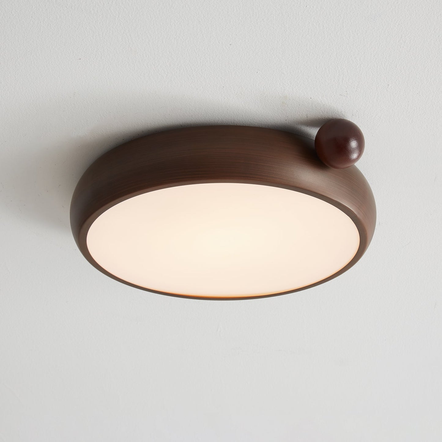 Calindra Ceiling Light | Walnut Wood Grain | 35cm/45cm