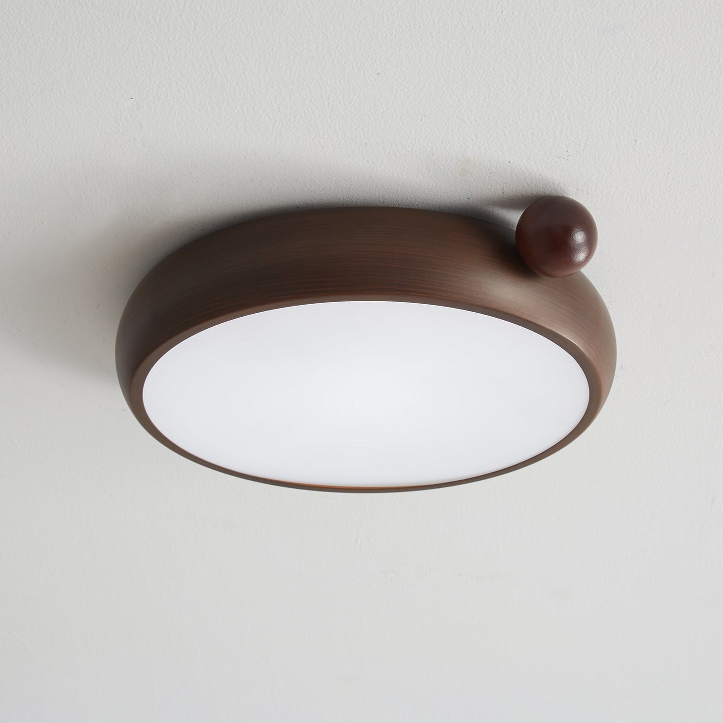 Calindra Ceiling Light | Walnut Wood Grain | 35cm/45cm