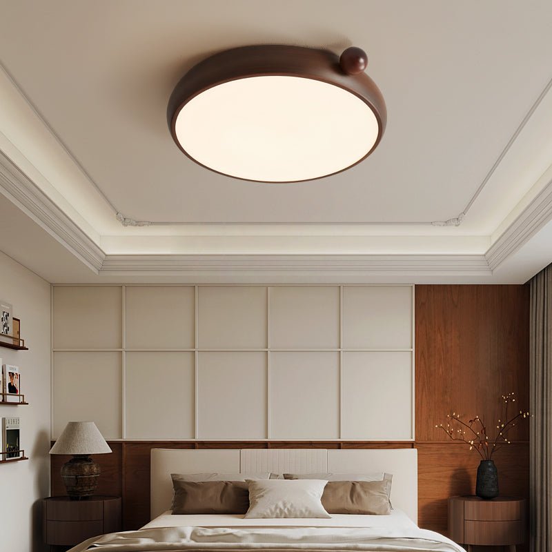 Calindra Ceiling Light | Walnut Wood Grain | 35cm/45cm