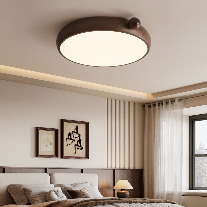 Calindra Ceiling Light | Walnut Wood Grain | 35cm/45cm