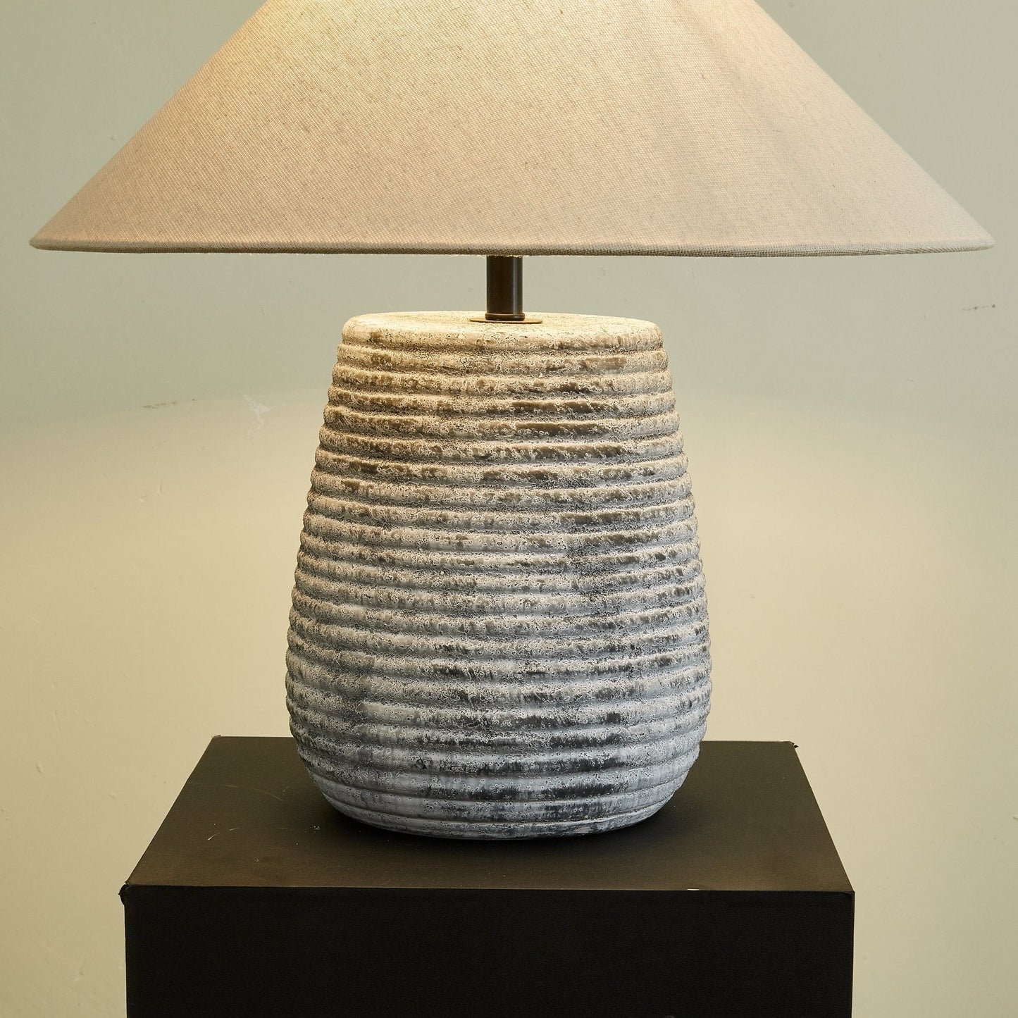 Callisto Table Lamp | Ceramic | Grey Shade