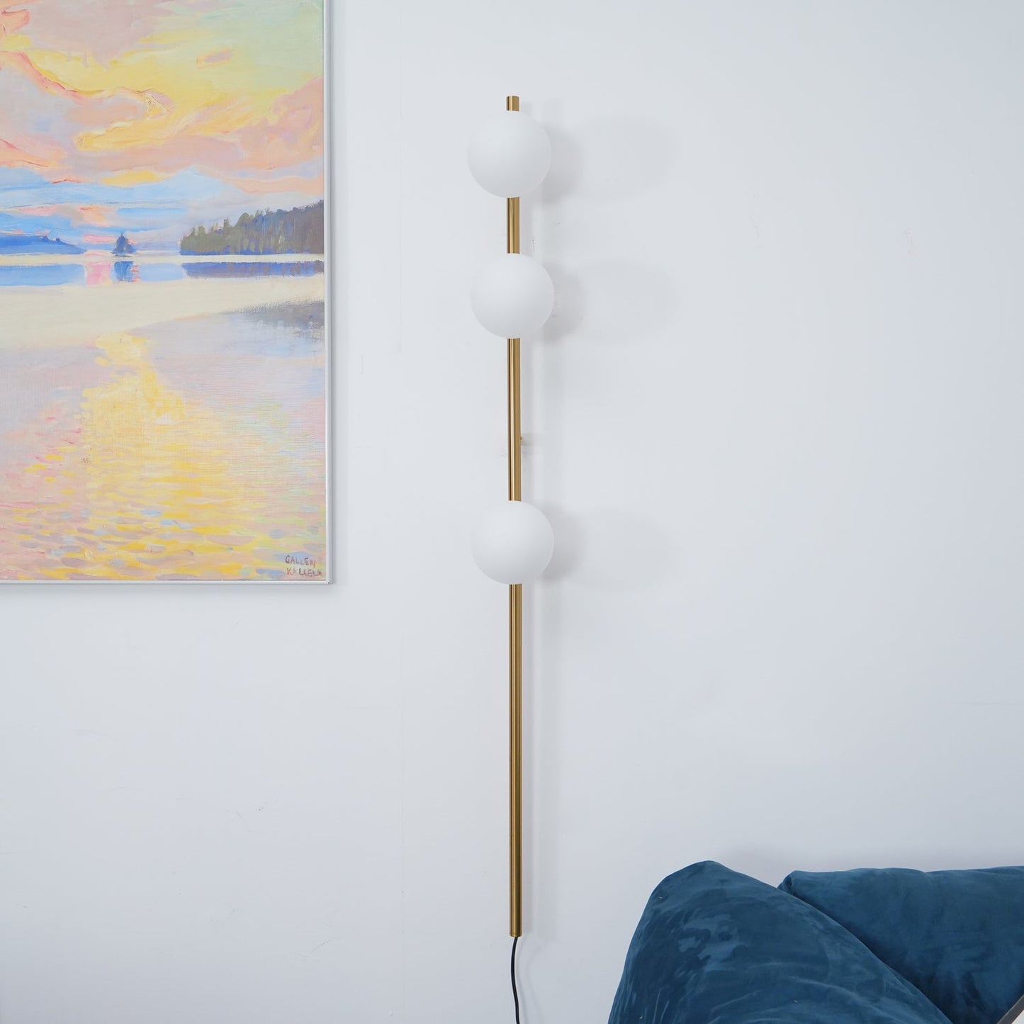 Candied Balls Wall Light | Metal & Glass | Gold/Black/White