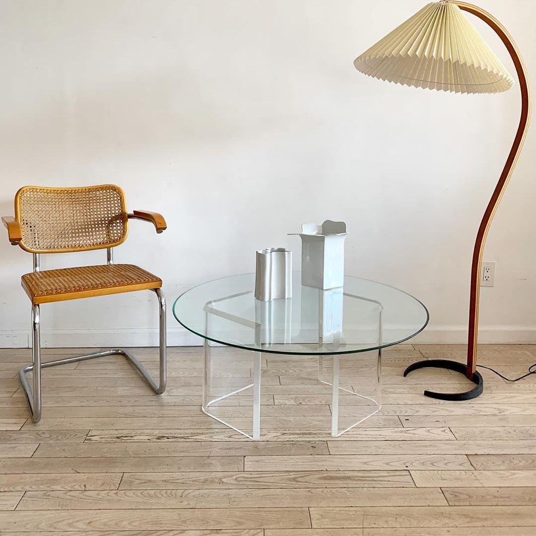 Mid-Century Floor Lamp | Beech Wood & Linen | White, Beige, Brown