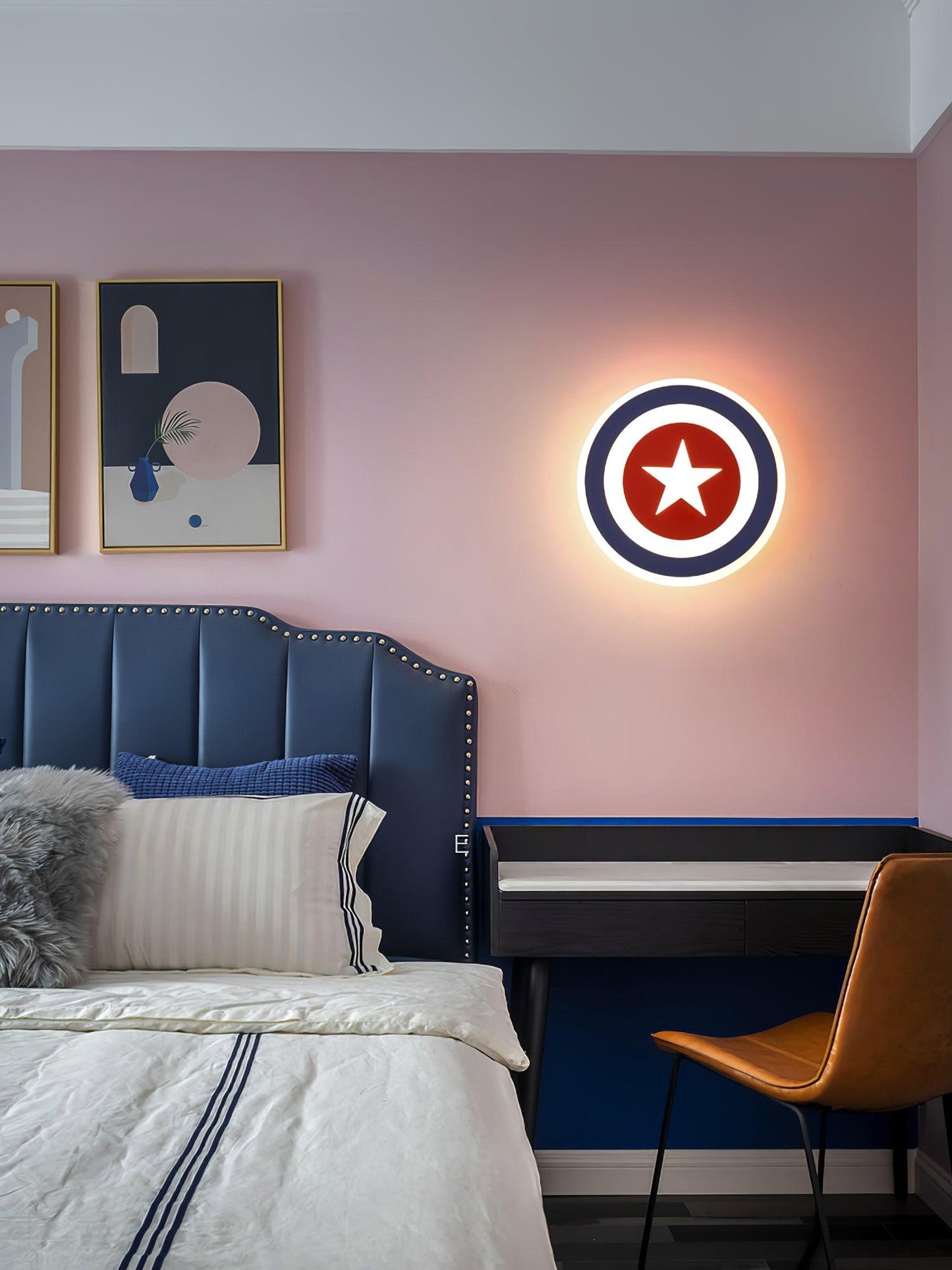 Captain Wall Lamp | Metal Acrylic Iron | Blue+Red