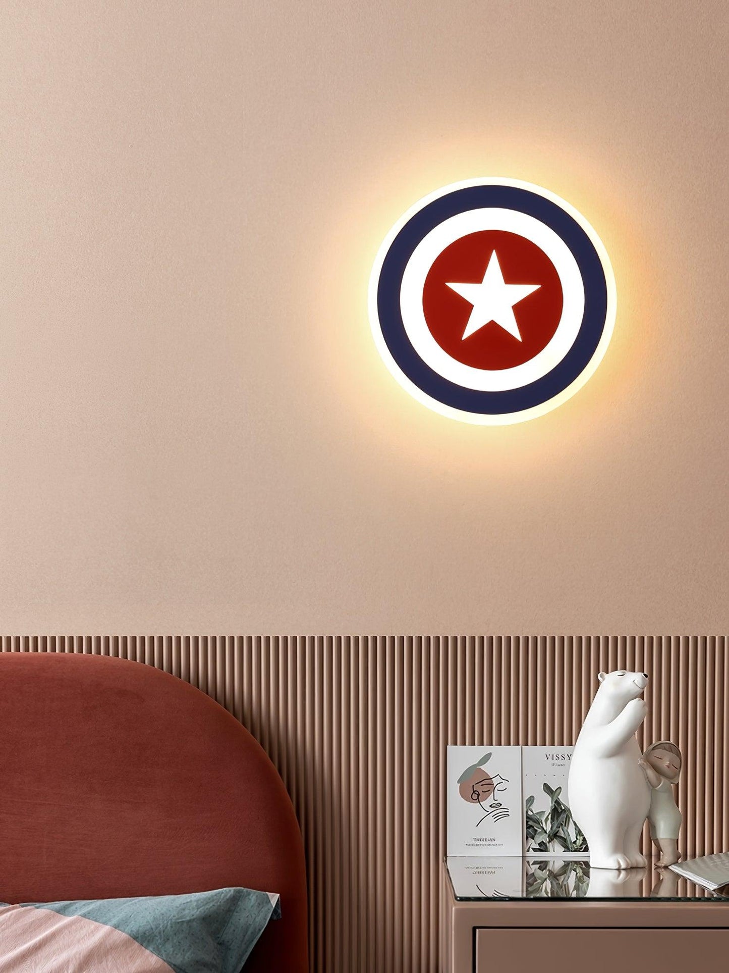 Captain Wall Lamp | Metal Acrylic Iron | Blue+Red