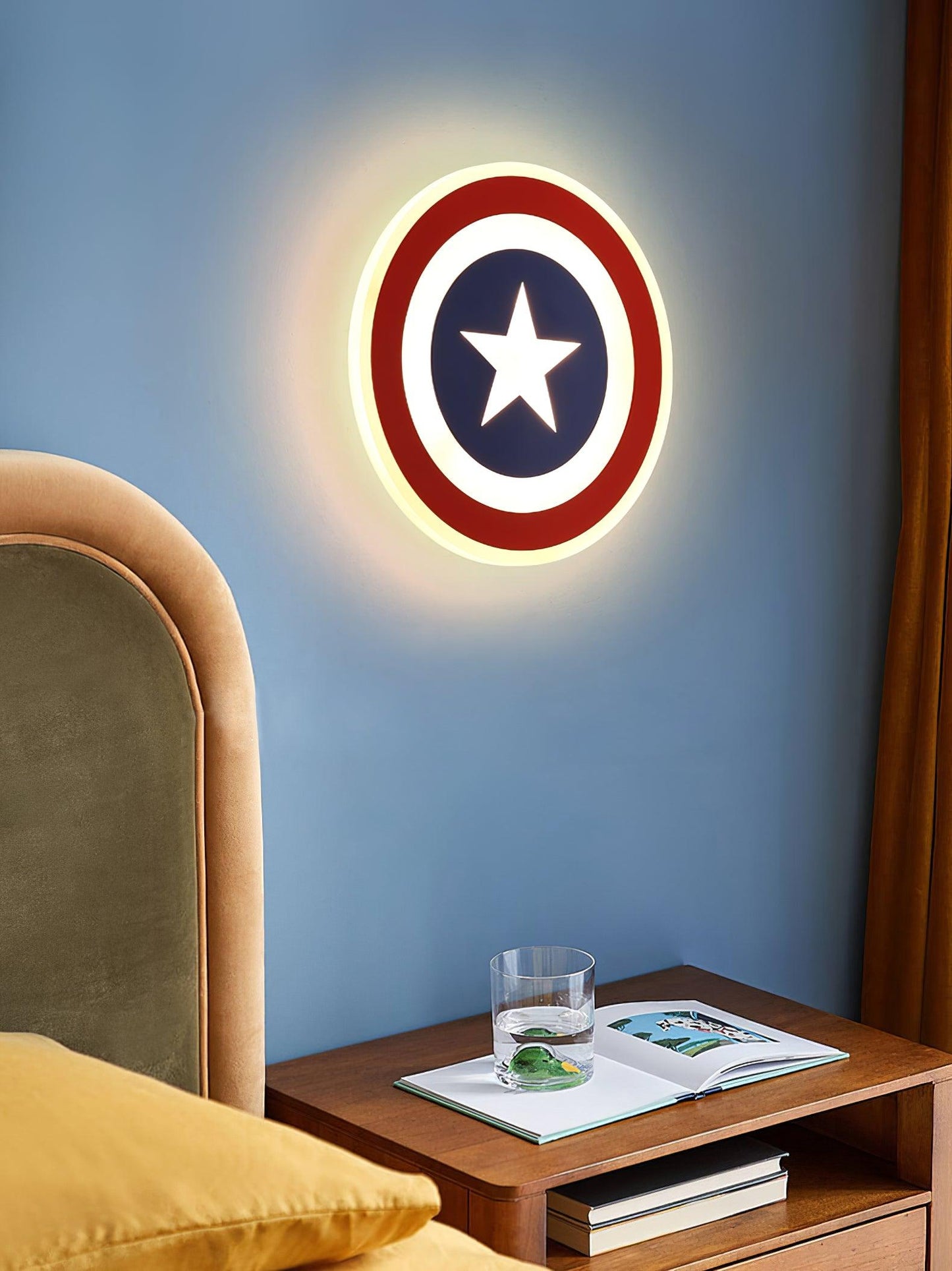 Captain Wall Lamp | Metal Acrylic Iron | Blue+Red