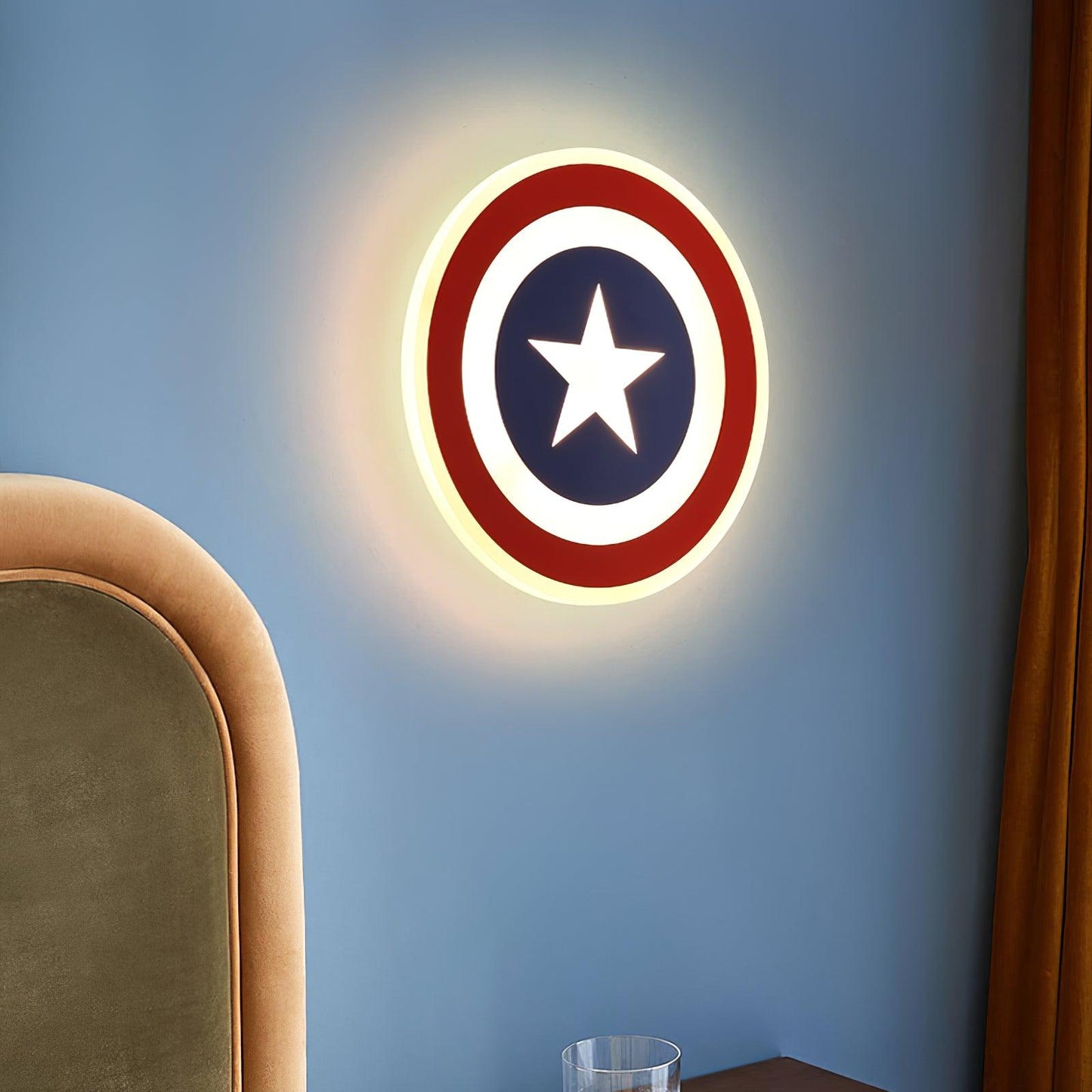 Captain Wall Lamp | Metal Acrylic Iron | Blue+Red