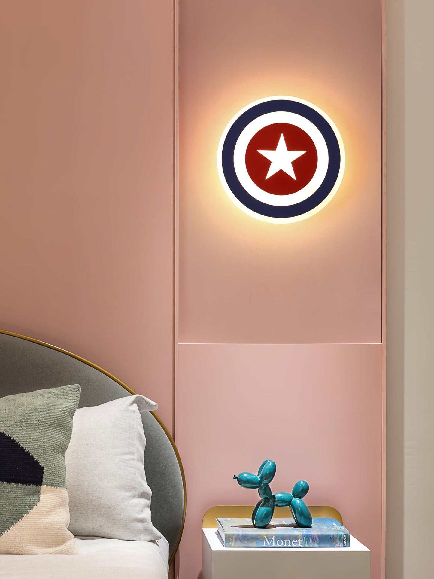 Captain Wall Lamp | Metal Acrylic Iron | Blue+Red