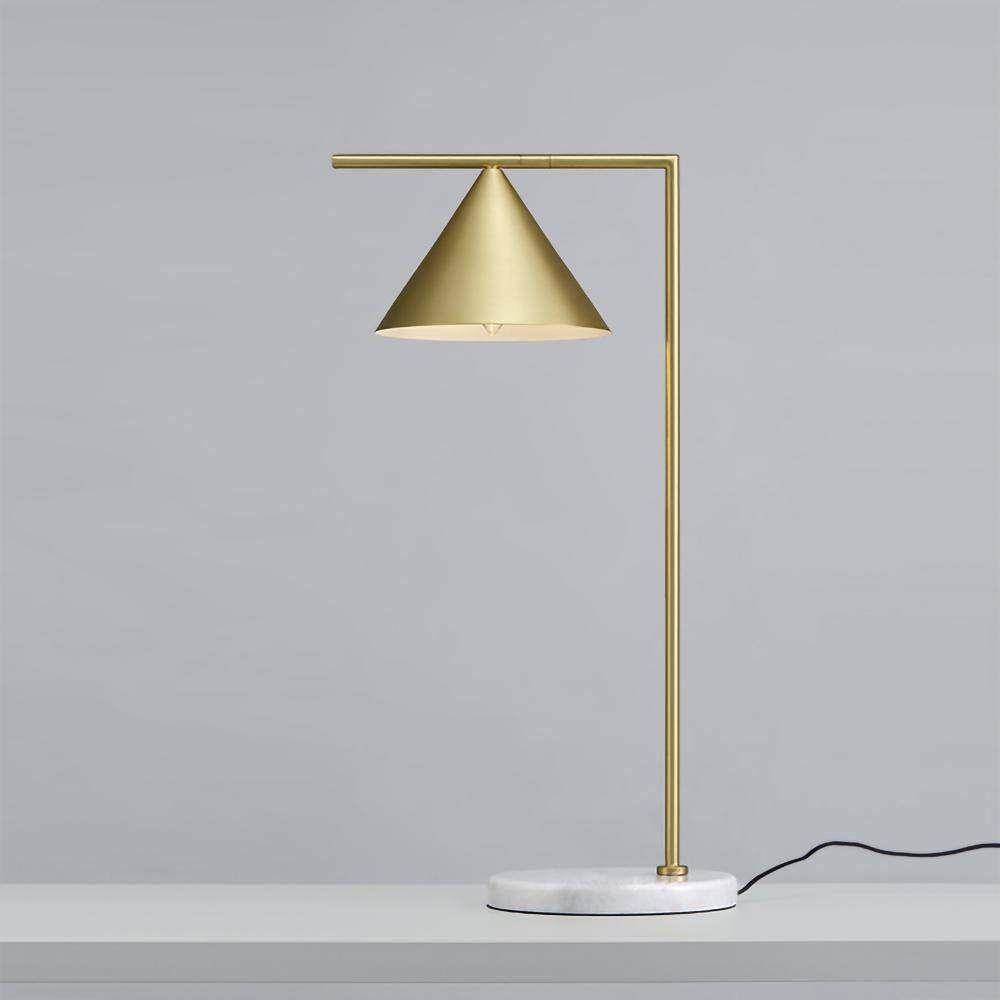 Captain Flint Table Lamp | Metal & Marble | White/Black