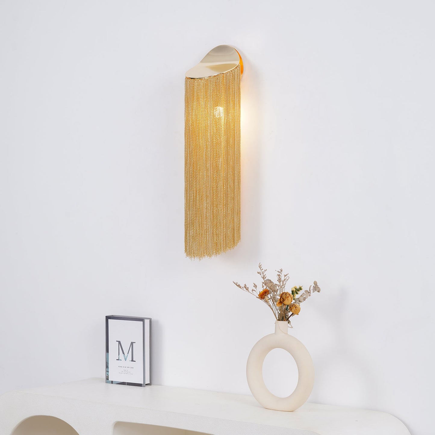 Ce Wall Sconce | Iron, Aluminum, Stainless Steel | Gold, Chrome