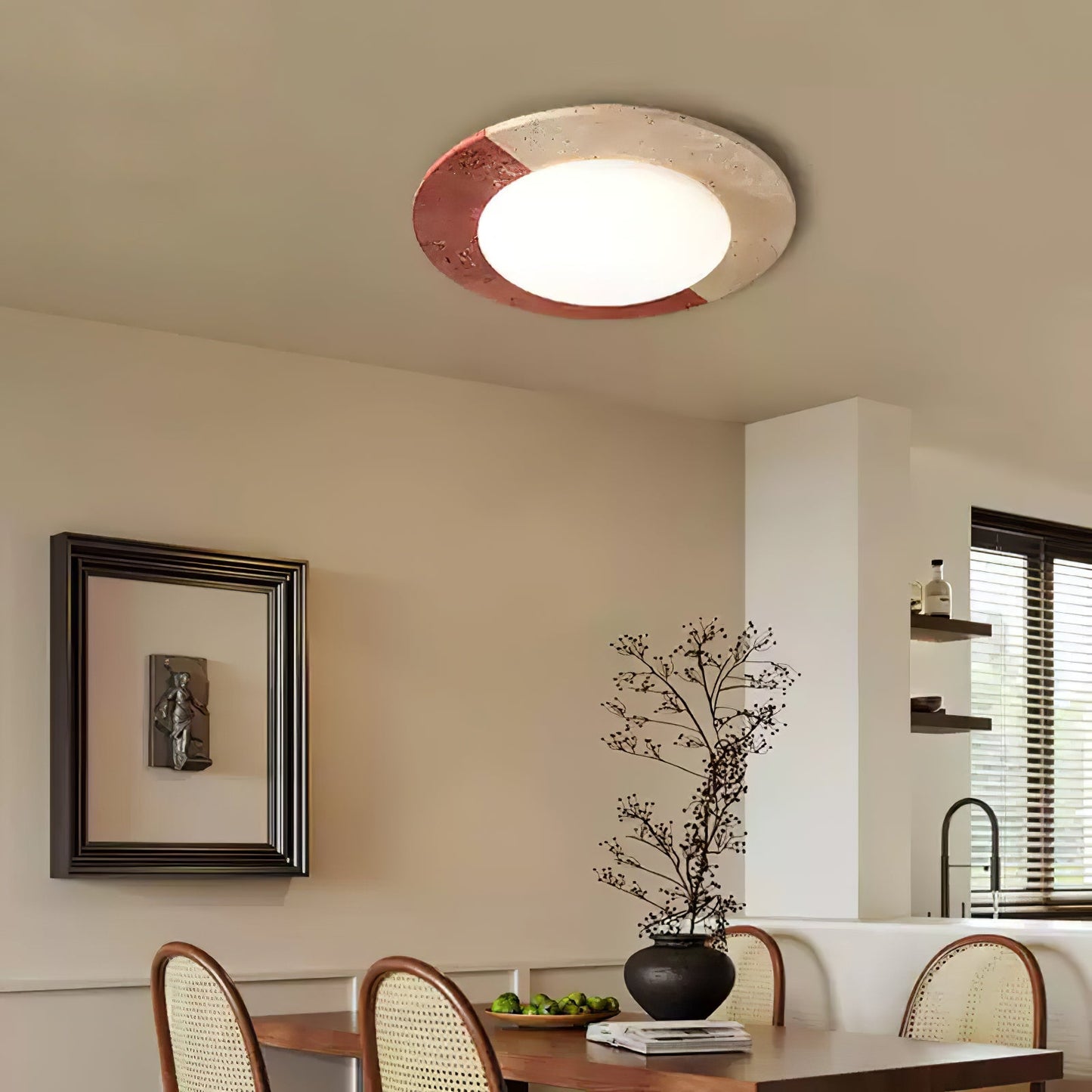 Celestial Ceiling Lamp | Travertine | Beige, Red, White