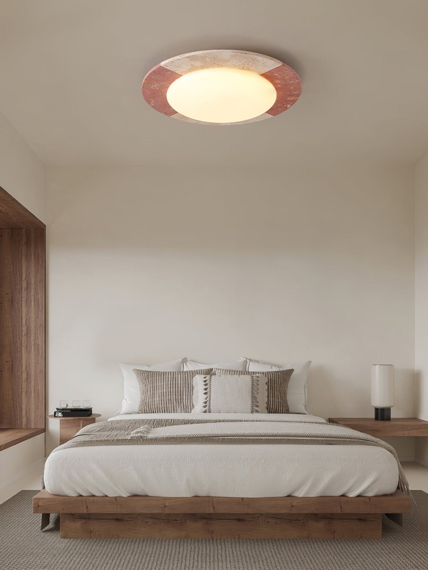 Celestial Ceiling Lamp | Travertine | Beige, Red, White