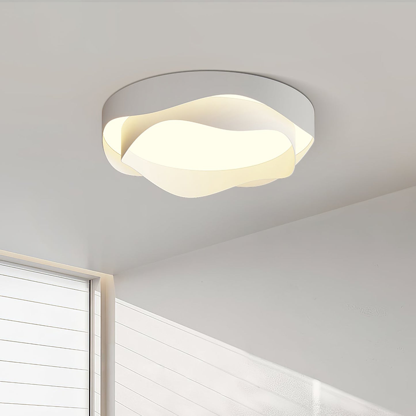 Cenia LED Ceiling Lamp | White Metal | Various Sizes