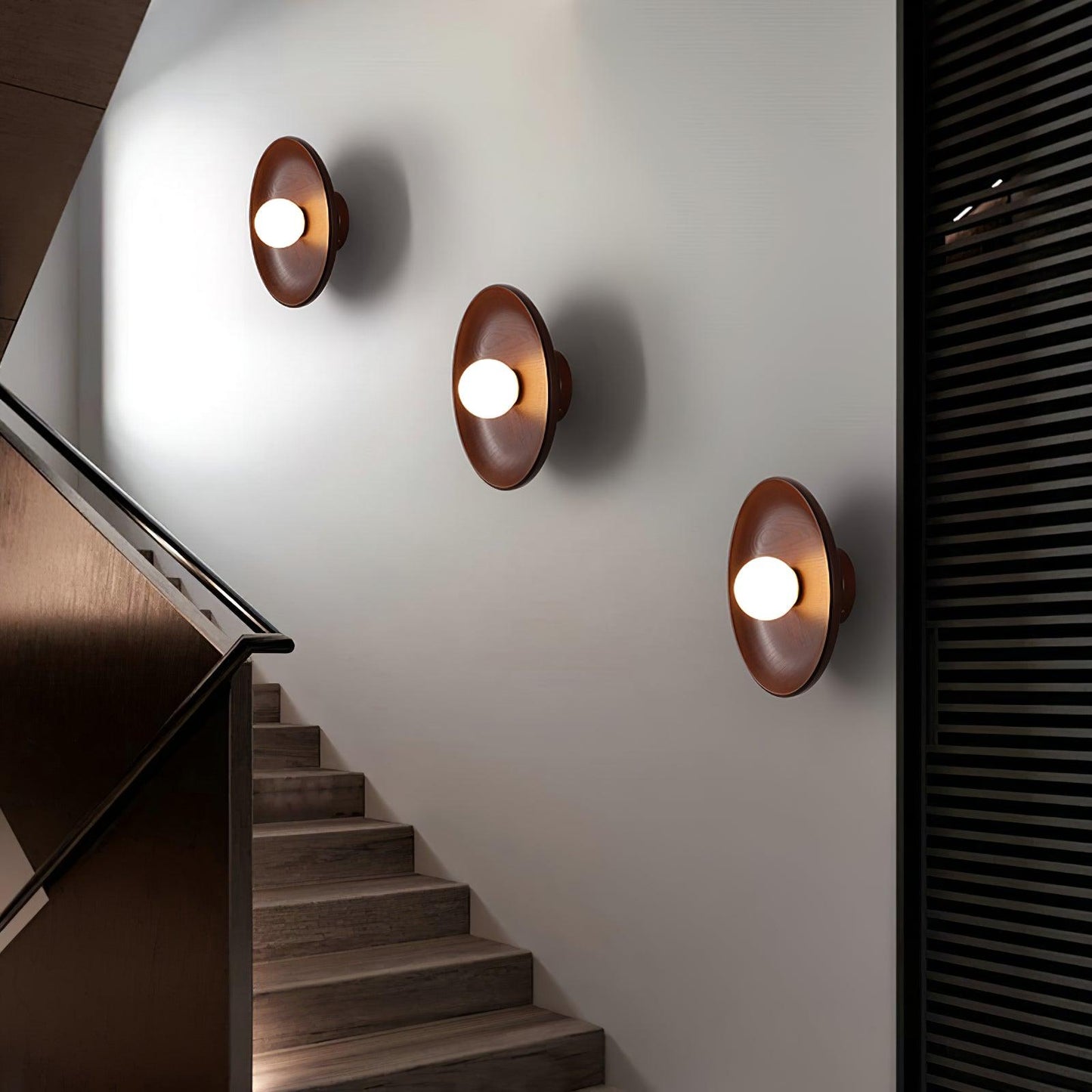 Centric Wall Lamp | Wood & Glass | Walnut