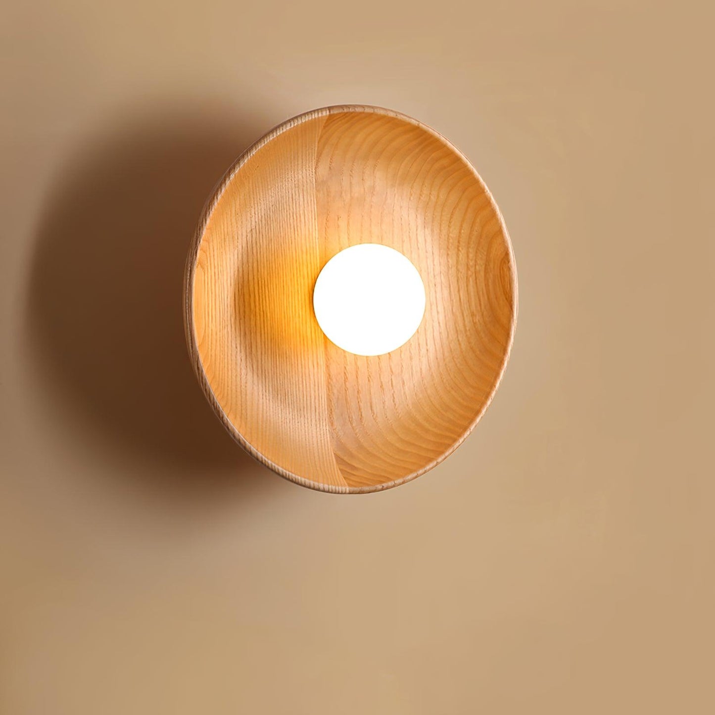 Centric Wall Lamp | Wood & Glass | Walnut