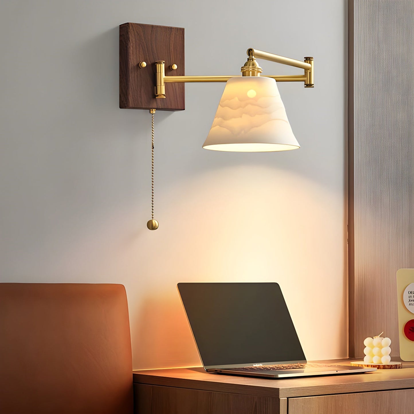 Ceramic Wall Lamp | Geometry Design | White