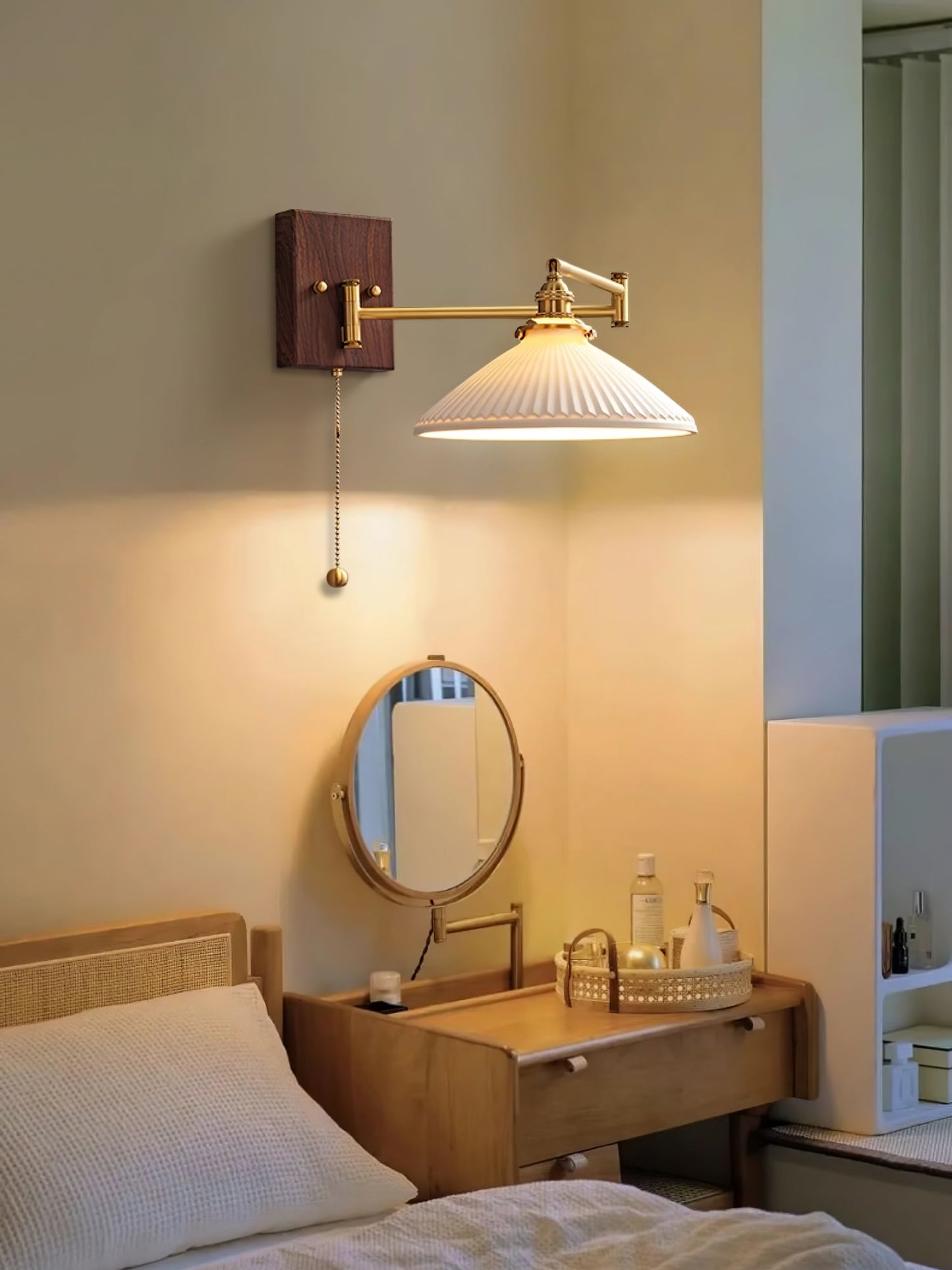 Ceramic Wall Lamp | Geometry Design | White