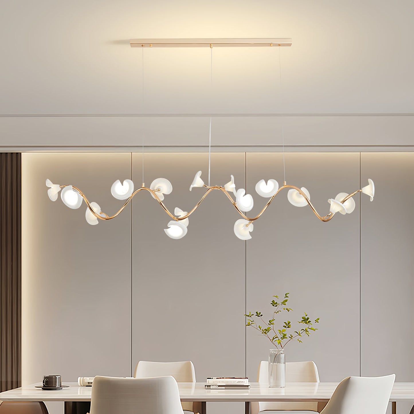 Cerisium Blossom Chandelier | Brass & Ceramic | 12 or 18 Lights