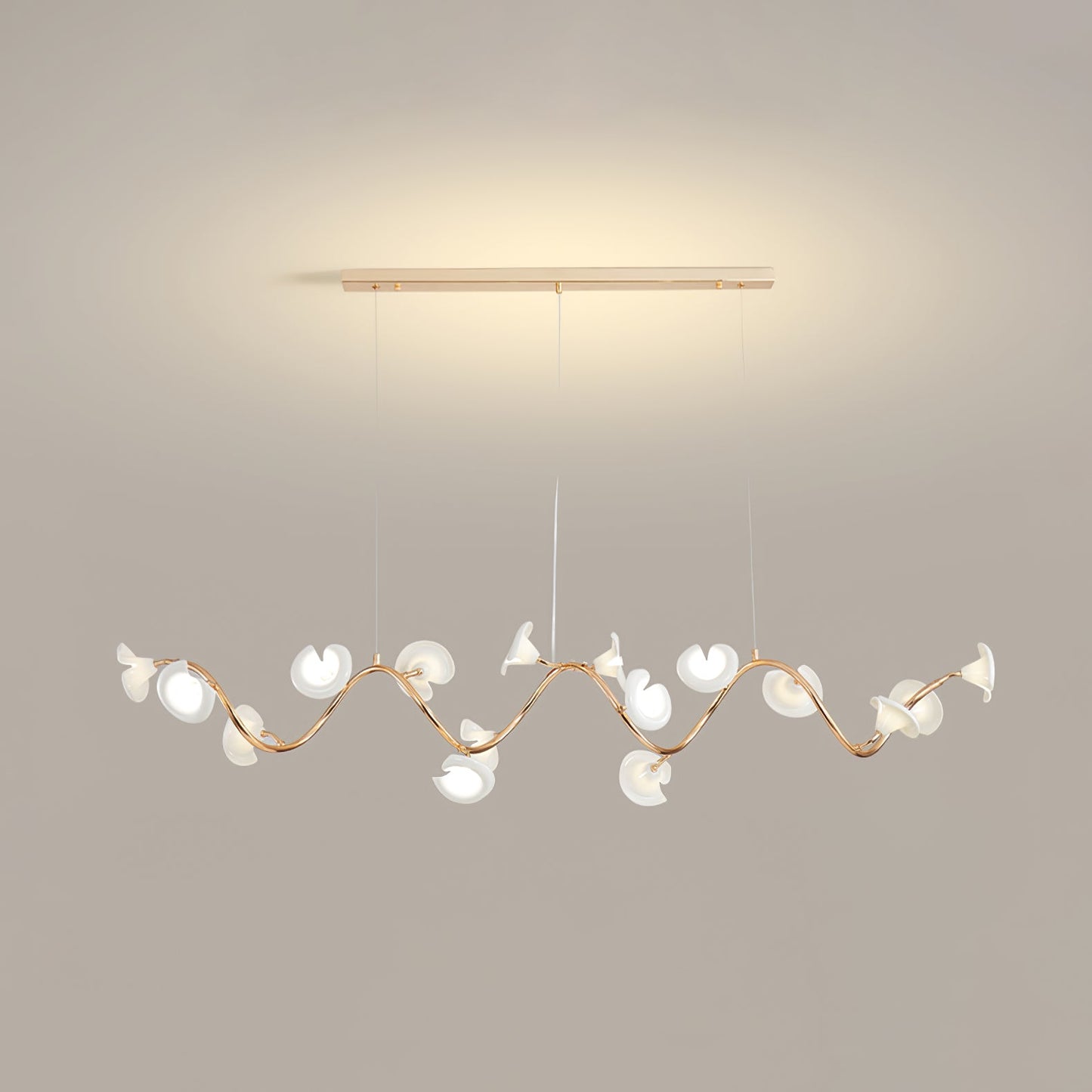 Cerisium Blossom Chandelier | Brass & Ceramic | 12 or 18 Lights