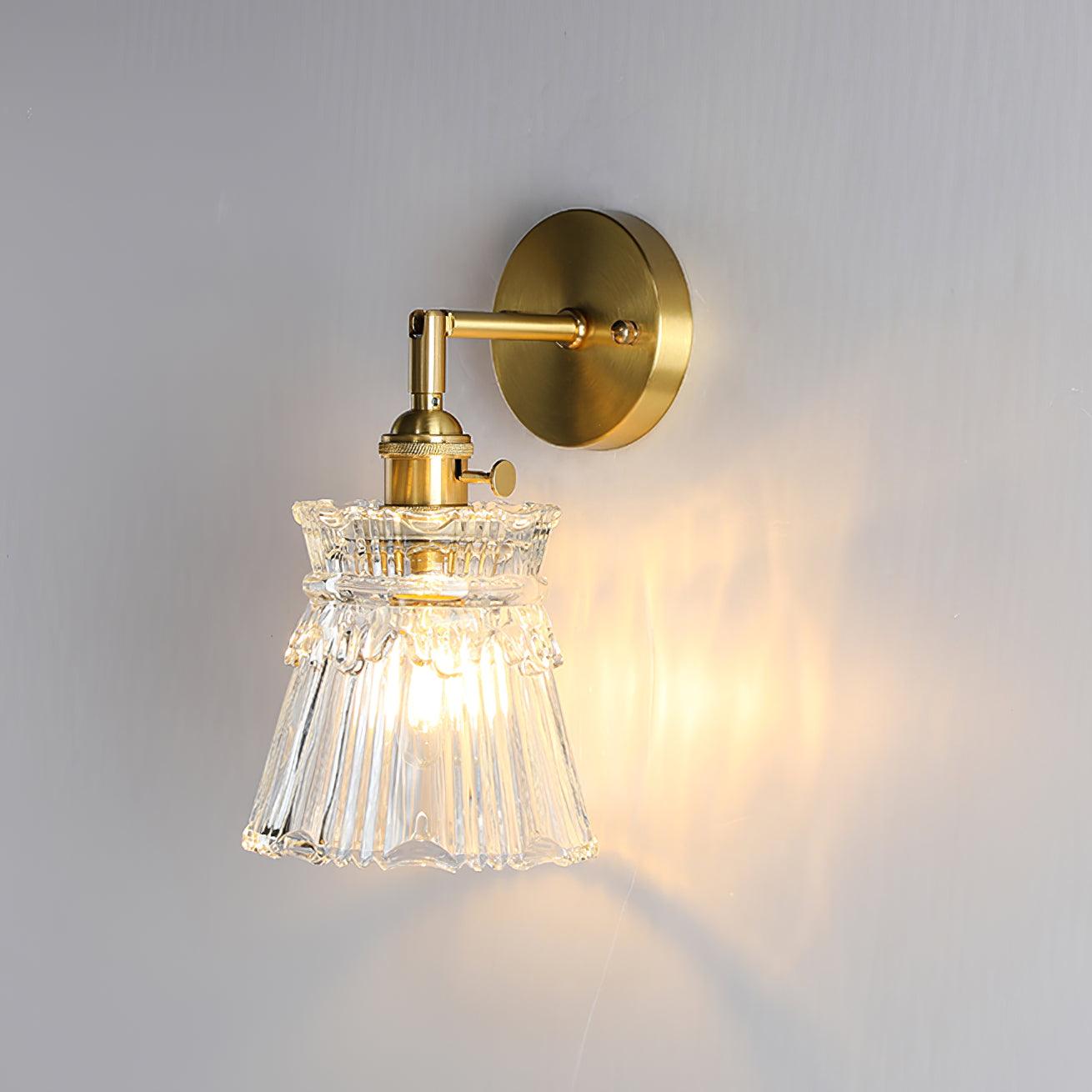 Chaika Wall Lamp | Glass & Brass | Clear